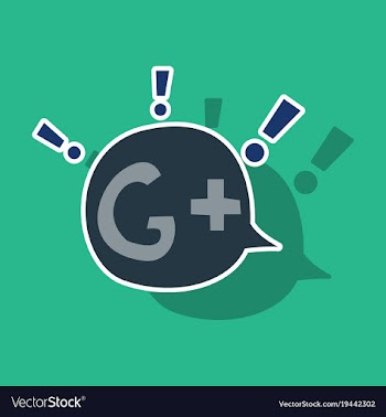 Sticker google plus icons on background vector image