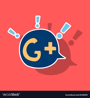 Sticker google plus icons on background vector image
