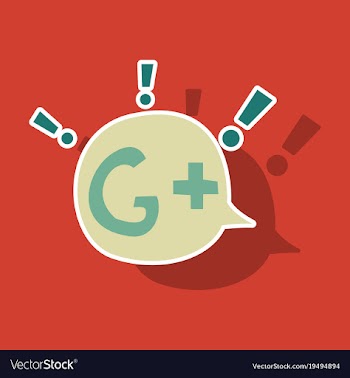 Sticker google plus icons on background vector image