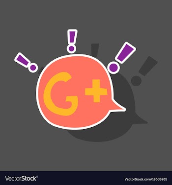 Sticker google plus icons on background vector image