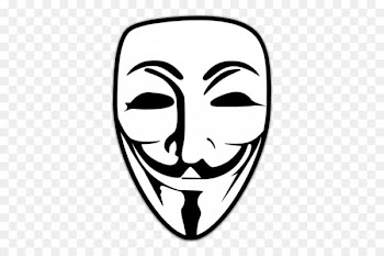 Sticker Guy Fawkes mask Anonymous Decal - Anonymous mask PNG 