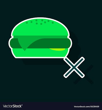 Sticker hamburger classic burger american vector image
