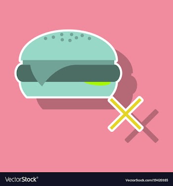 Sticker hamburger classic burger american vector image