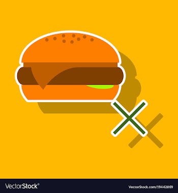 Sticker hamburger classic burger american vector image