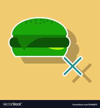 Sticker hamburger classic burger american vector image