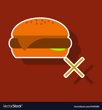 Sticker hamburger classic burger american vector image