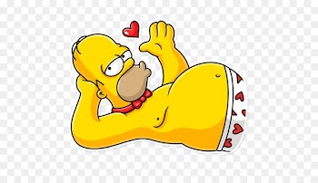 Sticker Homer Simpson Telegram Decal Text - homerpng ribbon 