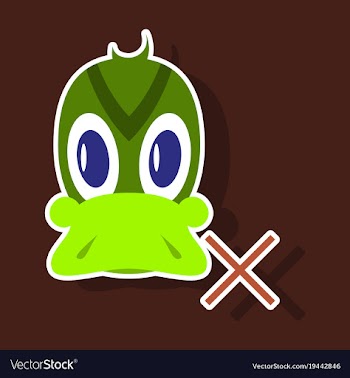 Sticker icon in flat style duck vector image