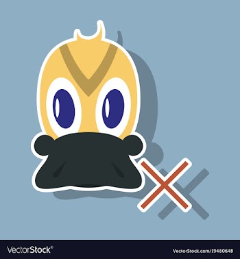 Sticker icon in flat style duck vector image