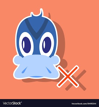 Sticker icon in flat style duck vector image