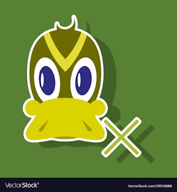 Sticker icon in flat style duck vector image