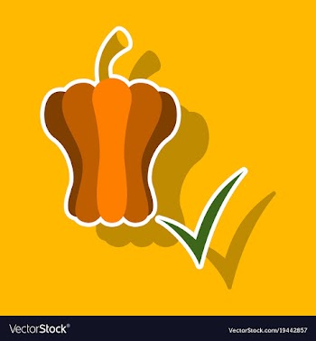 Sticker icon of colored and sweet bulgarian bell vector image