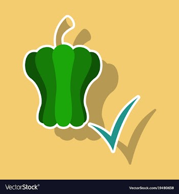 Sticker icon of colored and sweet bulgarian bell vector image