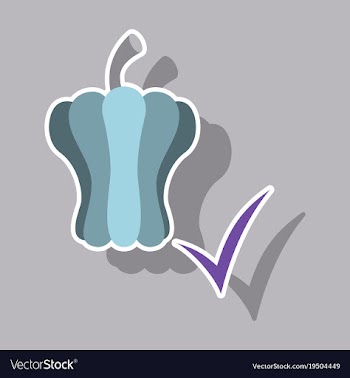 Sticker icon of colored and sweet bulgarian bell vector image