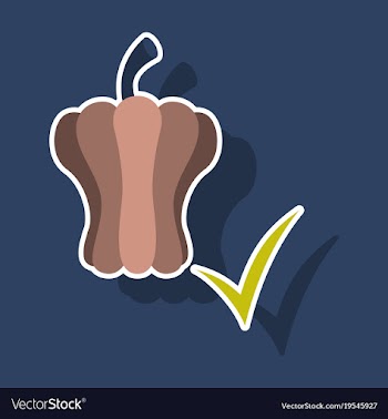 Sticker icon of colored and sweet bulgarian bell vector image