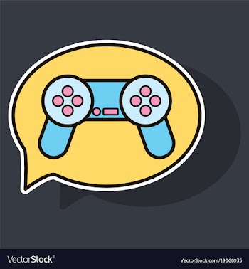 Sticker icon of social media e-mail game joystick vector image