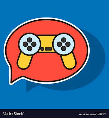 Sticker icon of social media e-mail game joystick vector image