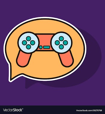 Sticker icon of social media e-mail game joystick vector image