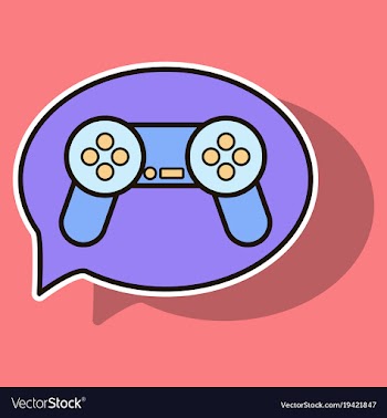 Sticker icon of social media e-mail game joystick vector image