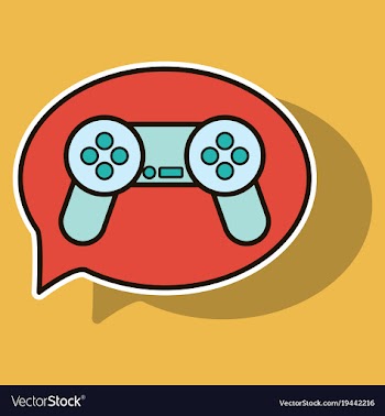 Sticker icon of social media e-mail game joystick vector image