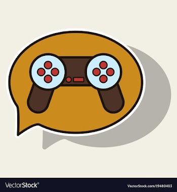 Sticker icon of social media e-mail game joystick vector image