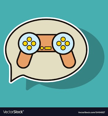 Sticker icon of social media e-mail game joystick vector image