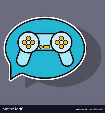 Sticker icon of social media e-mail game joystick vector image