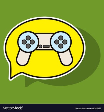 Sticker icon of social media e-mail game joystick vector image