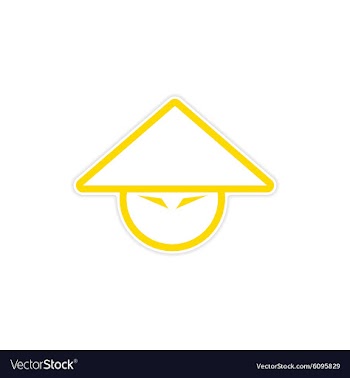 Sticker Japanese cap vector image