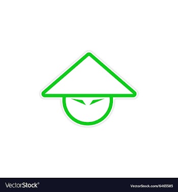 Sticker Japanese cap vector image