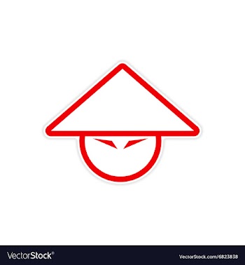 Sticker Japanese cap vector image