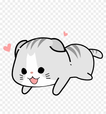 Sticker Kawaii Cute Pink Soft Cat - Cat