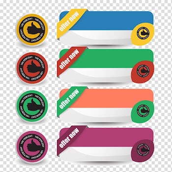 Sticker Label Banner Discounts and allowances, Flat Taobao sales tag transparent background PNG clipart