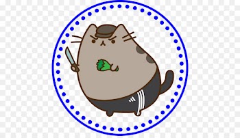 Sticker Label First Communion Eucharist Postage Stamps - pusheen cat 