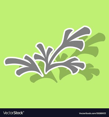 Sticker leaves logo template vector image
