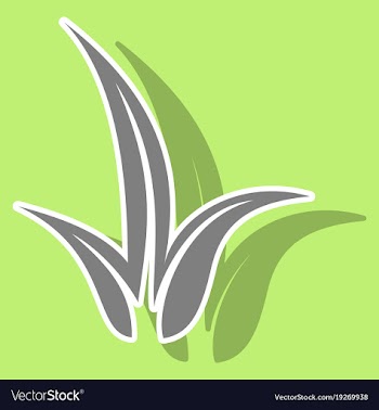 Sticker leaves logo template vector image
