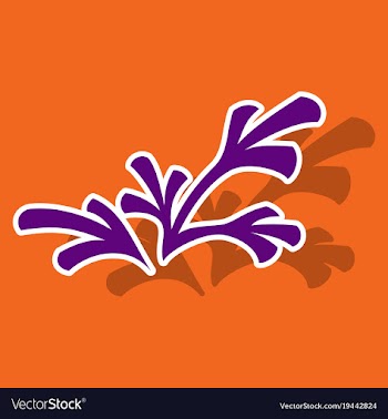 Sticker leaves logo template vector image