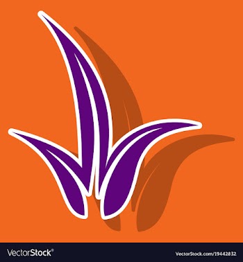 Sticker leaves logo template vector image