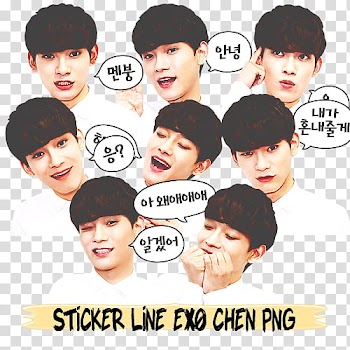 STICKER LINE EXO CHEN Special transparent background PNG clipart