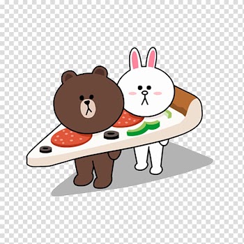 Sticker Line Friends Brown bear, Line brown transparent background PNG clipart