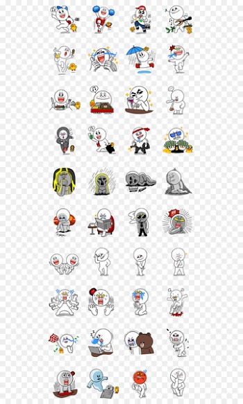 Sticker LINE Moon Naver - Line naver 