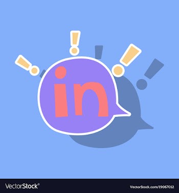 Sticker linkedin color icon glossy app icon logo vector image