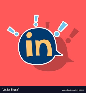 Sticker linkedin color icon glossy app icon logo vector image