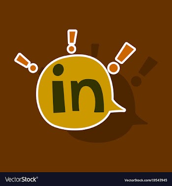 Sticker linkedin color icon glossy app icon logo vector image