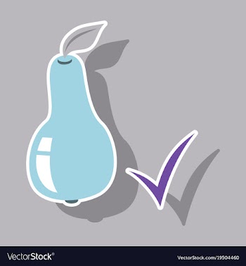 Sticker logo for whole ripe juicy fruit pear vector image