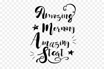Sticker Logo Typography Calligraphy Clip art - good morning greetings 
