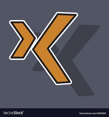 Sticker logo xing icon social social media social vector image