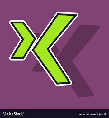 Sticker logo xing icon social social media social vector image