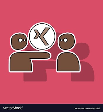Sticker logo xing icon social social media social vector image