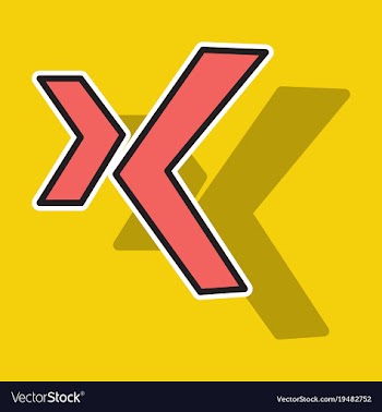 Sticker logo xing icon social social media social vector image